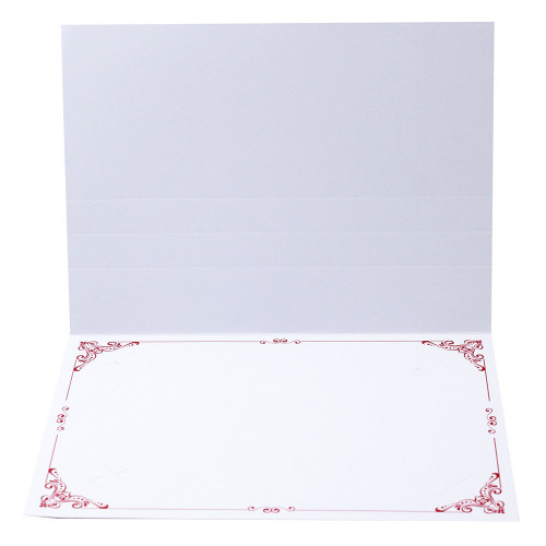 Cartonnage photo blanc Frise N4 - Rouge-intérieur