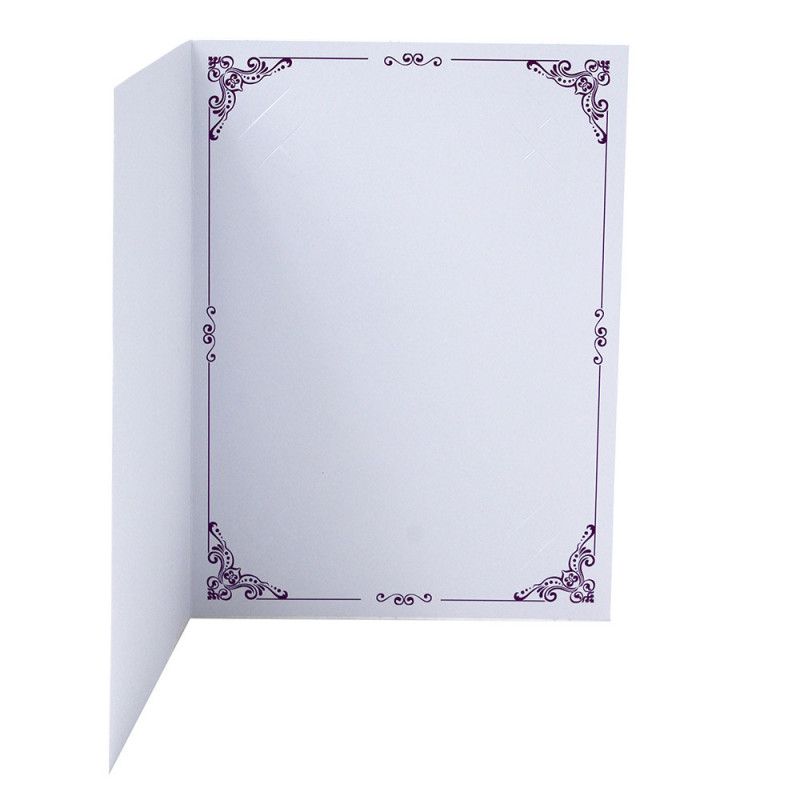 Cartonnage photo blanc Frise N4 - Violet - intérieur