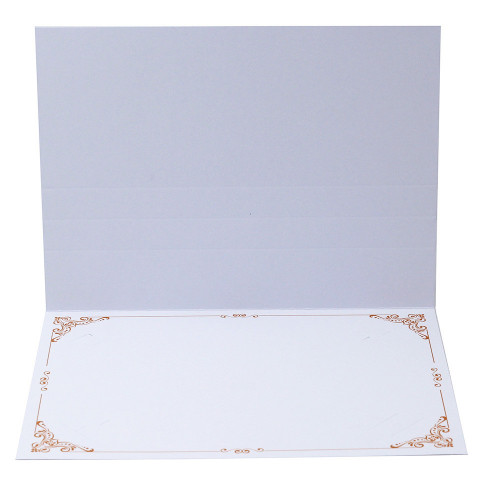Cartonnage photo blanc-Frise colorée N4 orange intérieur