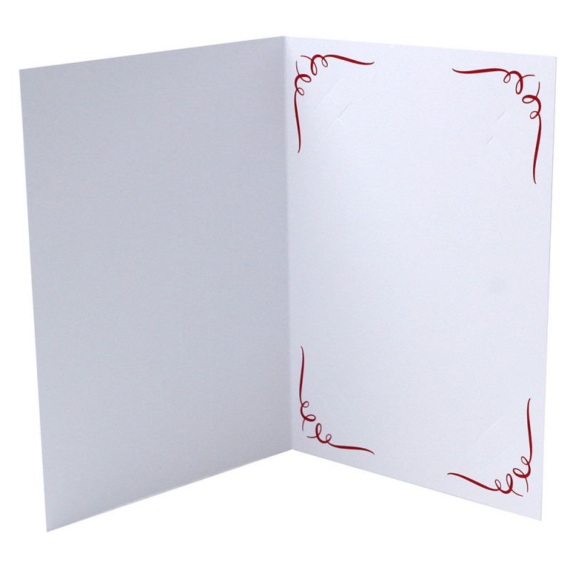 Cartonnage photo blanc Frise N2 - Rouge-intérieur