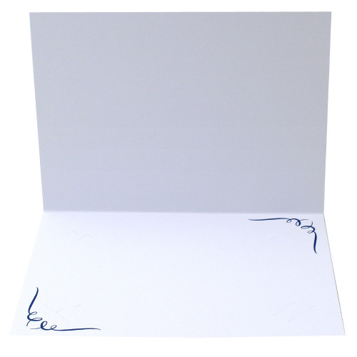 Cartonnage photo blanc Frise N3 - Bleu foncé