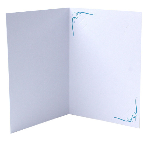 Cartonnage photo blanc Frise N3 - Turquoise