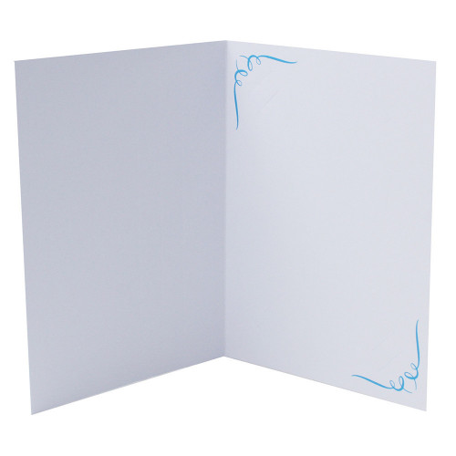 Cartonnage photo blanc Frise N3 - Bleu clair