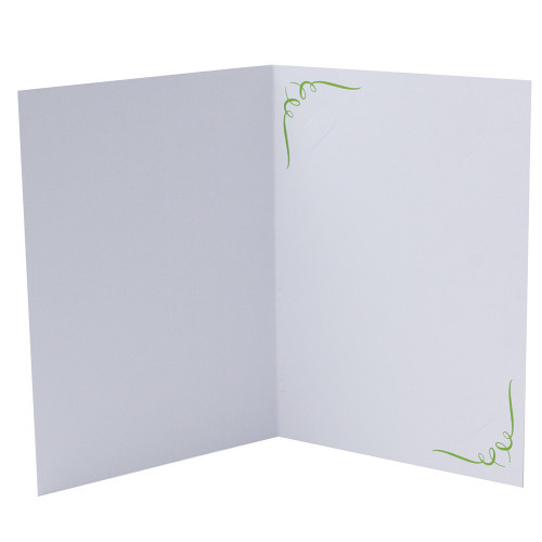 Cartonnage photo blanc Frise N3 - Vert clair-intérieur