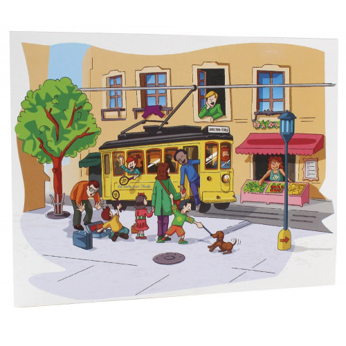 Lot de 26 cartonnages photo scolaire - Groupe 18x24 - Tramway