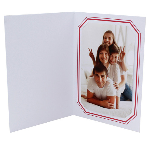 Cartonnage photo blanc Octo Duo - Rouge