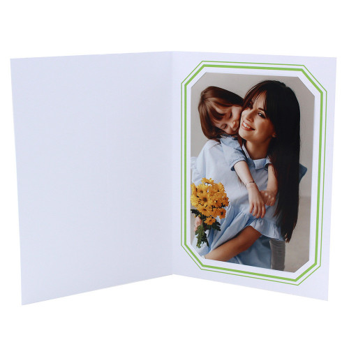 Cartonnage photo blanc Octo Duo - Vert clair