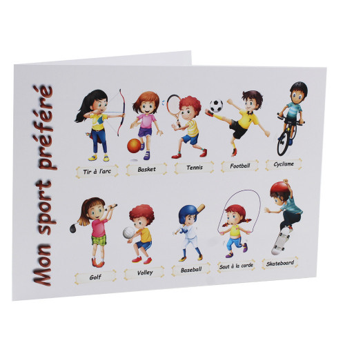 Cartonnage scolaire - Groupe 20x30-20x25-18x27-18x25-18x24 avec RABAT - Mon Sport préféré