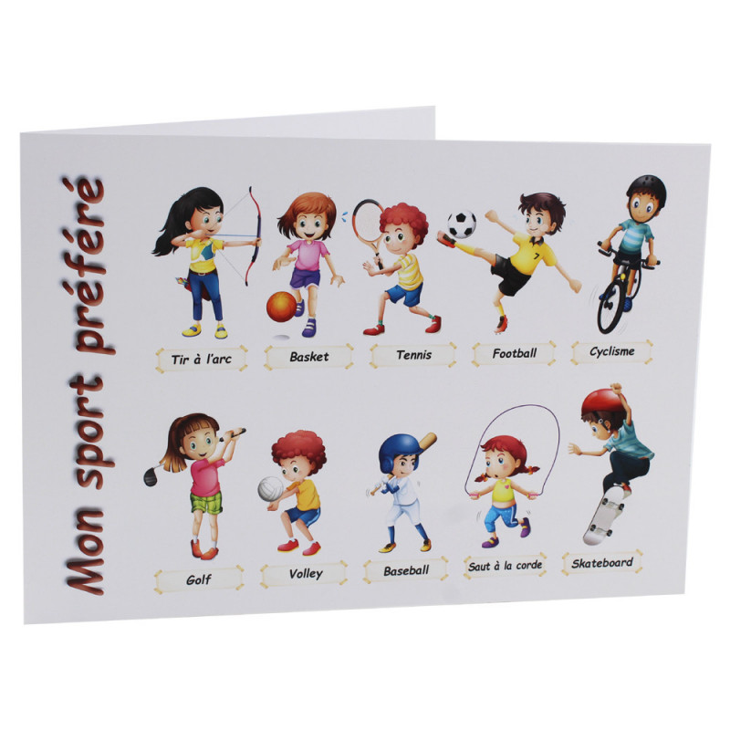 Cartonnage scolaire - Groupe 20x30-20x25-18x27-18x25-18x24 avec RABAT - Mon Sport préféré