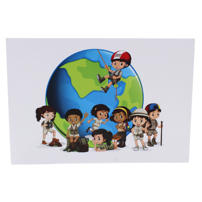 Cartonnage scolaire - Groupe 20x30-20x25-18x27-18x25-18x24 avec RABAT - Globe Trotter