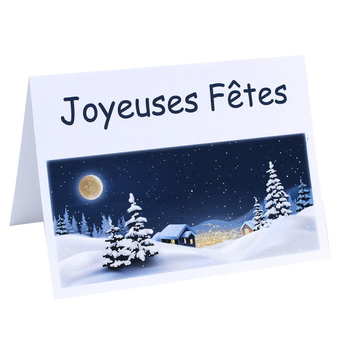 Lot cartonnage photo Joyeuses Fêtes - Horizontal Montagne