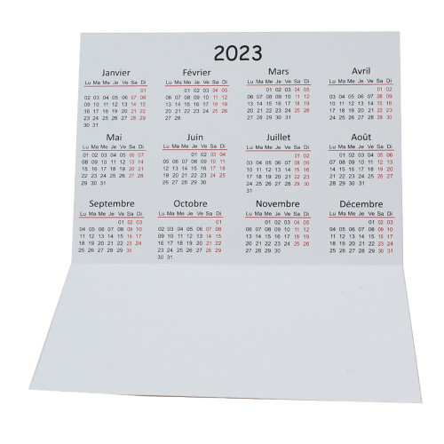 Lot cartonnage photo Calendrier 2023 - Horizontal N2