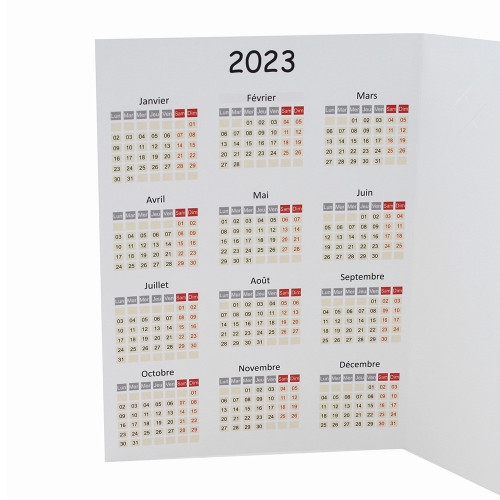 Lot cartonnage photo Calendrier 2023 - vertical N1- detail