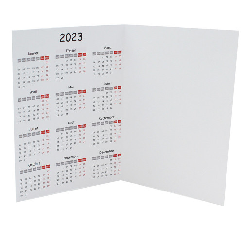 Lot cartonnage photo Calendrier 2023 - vertical N2- sans photo