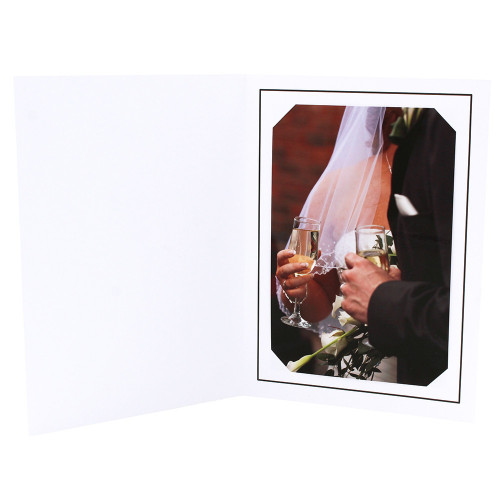 Lot de 50 cartonnages 20x30 photo blanc - Liseré Noir