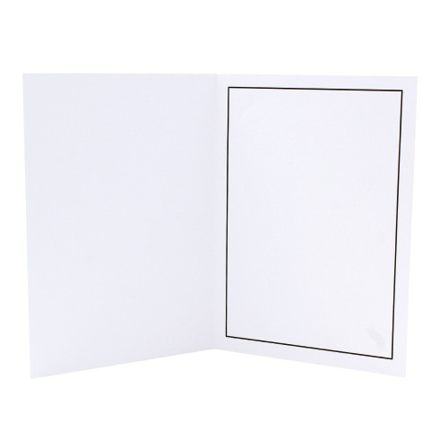 Lot de 50 cartonnages 20x30 photo blanc - Liseré Noir