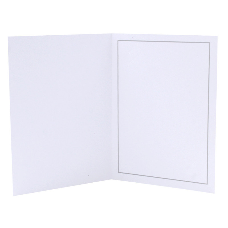 Lot de 53 cartonnages photo blanc 15x20 - Liseré Gris