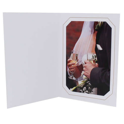 Lot de 20 cartonnages photo blanc 15x20 - Octo Taupe