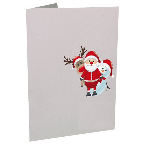 Lot de 49 cartonnages photo de Noël - Vertical 13x18-13x19  - Grand Père Noël Trio