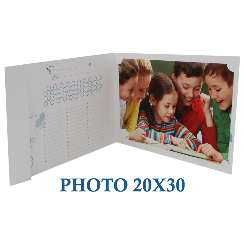 Lot de 100 cartonnages photo scolaire - Groupe 20x30 - "Notre école"