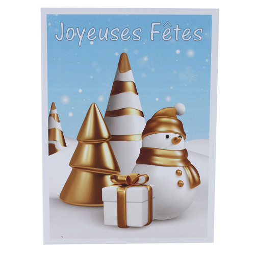 Lot cartonnage photo Joyeuses Fêtes- Vertical Bonhomme doré