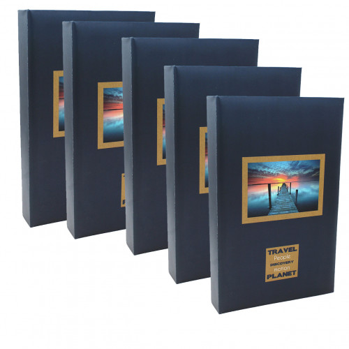 Lot de 5 albums photo Voyages bleus 2d choix 300 pochettes 11X15