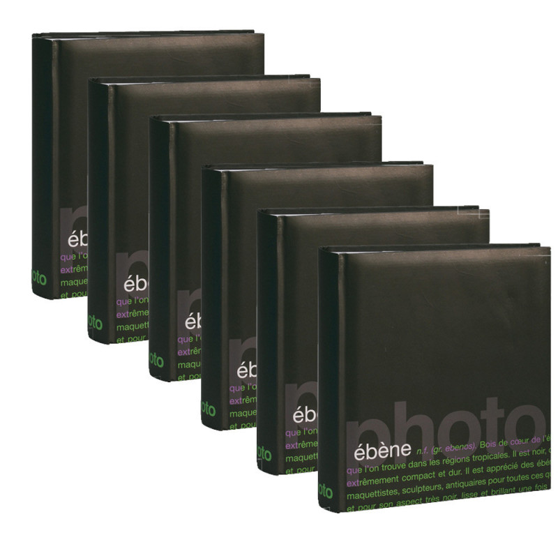 Lot de 6 albums photo 2d choix Words brun pour 200 photos 11.5x15