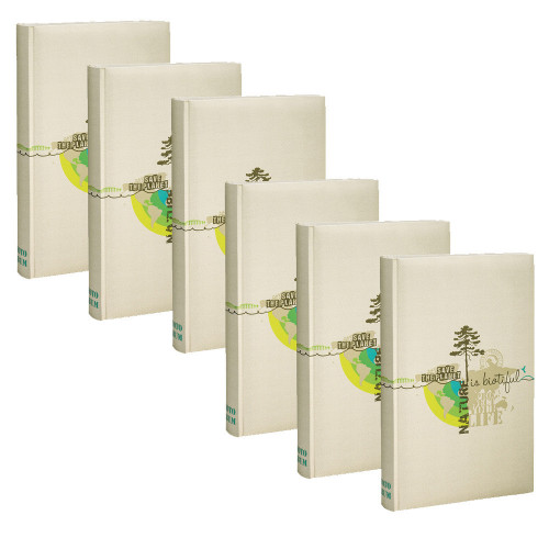 Lot de 6 albums photo Biotiful crème 300 pochettes 11,5X15 2d choix