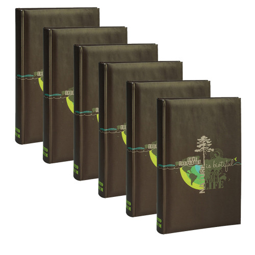 Lot de 6 albums photo Biotiful brun 300 pochettes 11,5X15 2d choix