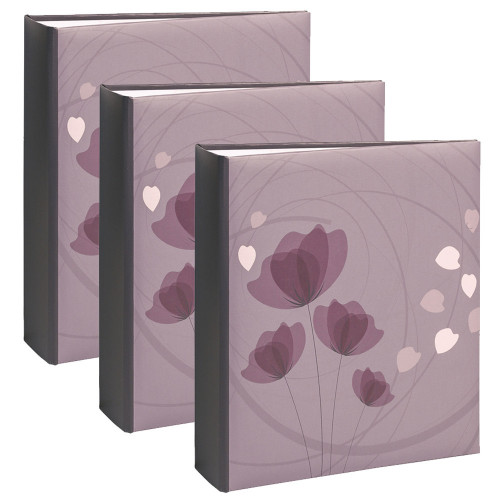 Lot de 3 albums photo 2d choix Erica Ellypse 2 violet 200 pochettes 11,5X15