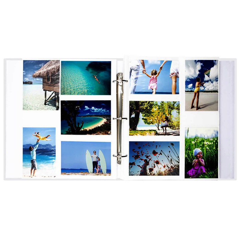 Lot de 40 feuillets pour classeur photos Infinity- Smile- Marine à