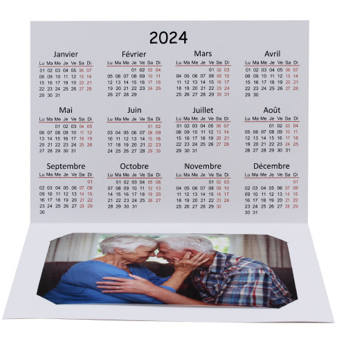 Lot cartonnage photo Calendrier 2024 horizontal N1 du 9x13 au 20x30