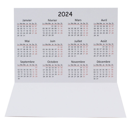 Lot cartonnage photo Calendrier 2024 - Horizontal N2