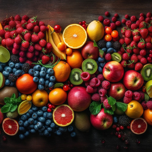 Toile photo carrée 50x50 - 60x60 Fruits et légumes N1