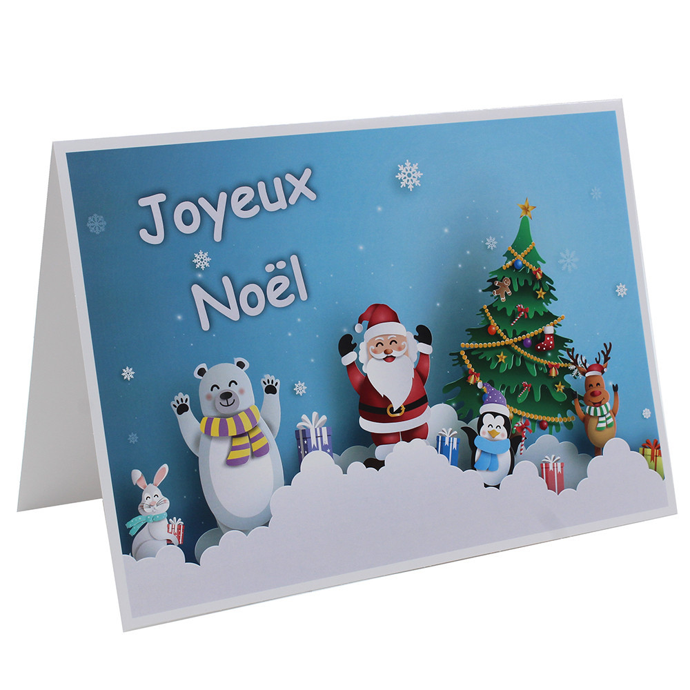 Lot de 500 autocollants de Noël dorés en relief pour enveloppes de