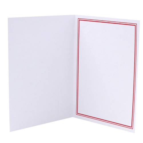 Lot de 34 cartonnages photo blanc - Liseré duo Rouge