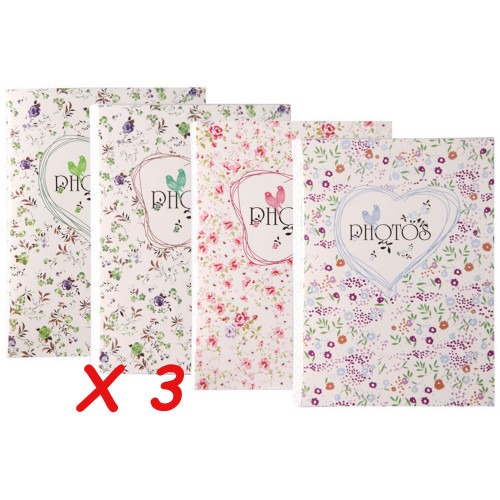 Lot de 12 mini albums photo KP Champ de fleurs 36 pochettes 10X15