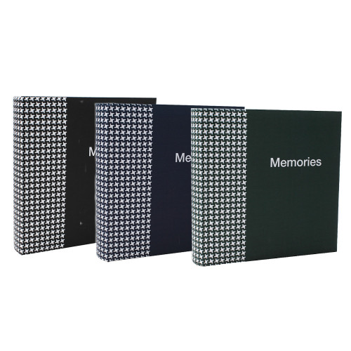 Lot de 3 albums photo KP Pattern 200 pochettes 10X15 noir bleu et vert