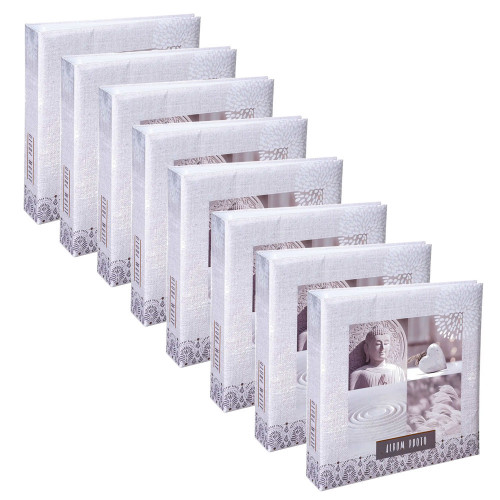 Lot de 8 classeurs vides Bouddha 3 anneaux pour pochettes 10x15 cm