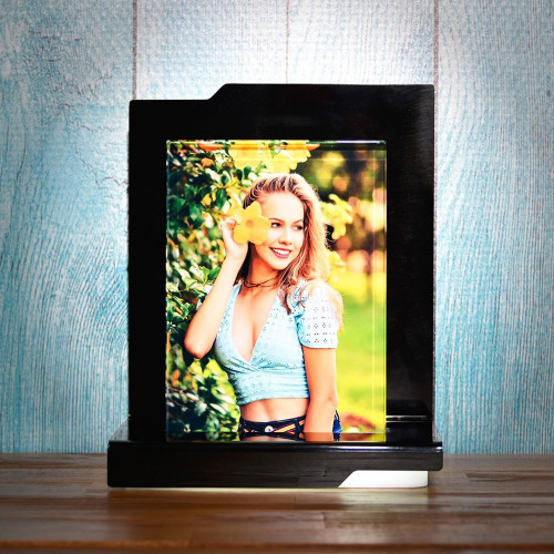 Kit Diciotto V 18x13 photo couleur sur verre et son socle lumineux