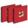 Lot 3 albums traditionnels spirales Fun rouge page noire 200 photos 10x15