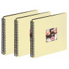 Lot 3 albums photo Walther Fun crème traditionnel spirale 200 photos 10x15