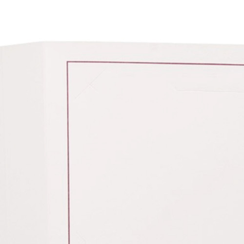 Lot de 8 cartonnages photo blanc 15x20 - Liseré grenat