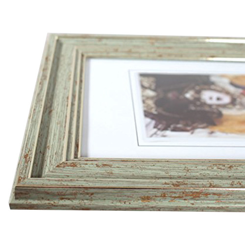 Cadre photo Lagon vert patiné 20x30