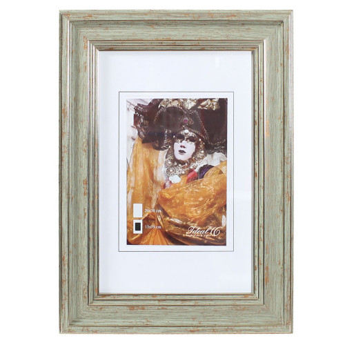 Cadre photo Lagon vert patiné 20x30