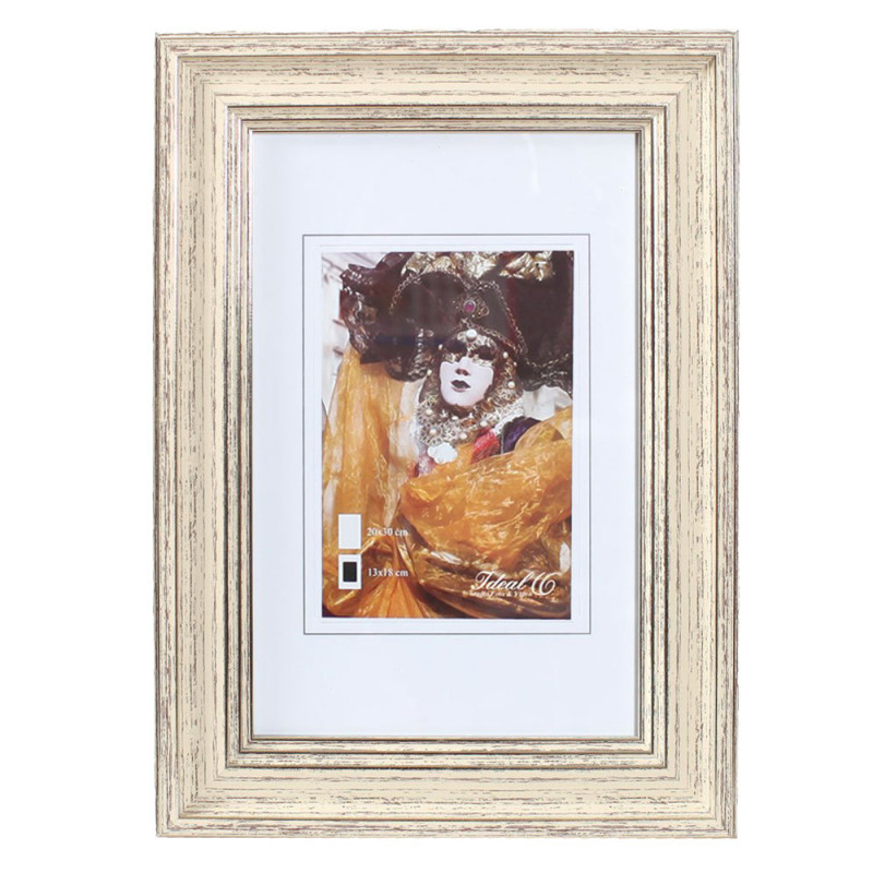 Cadre photo Lagon bois naturel patiné 20x30