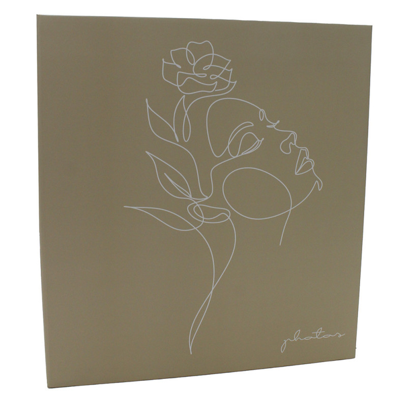 Classeur photo Ariane Line Art 400 pochettes 11x15 crème taupe