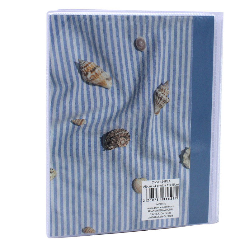 Mini album photo Ariane Plage 24 pochettes 11X15 coquillage