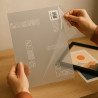 Plaque en verre 50x70 cm organique