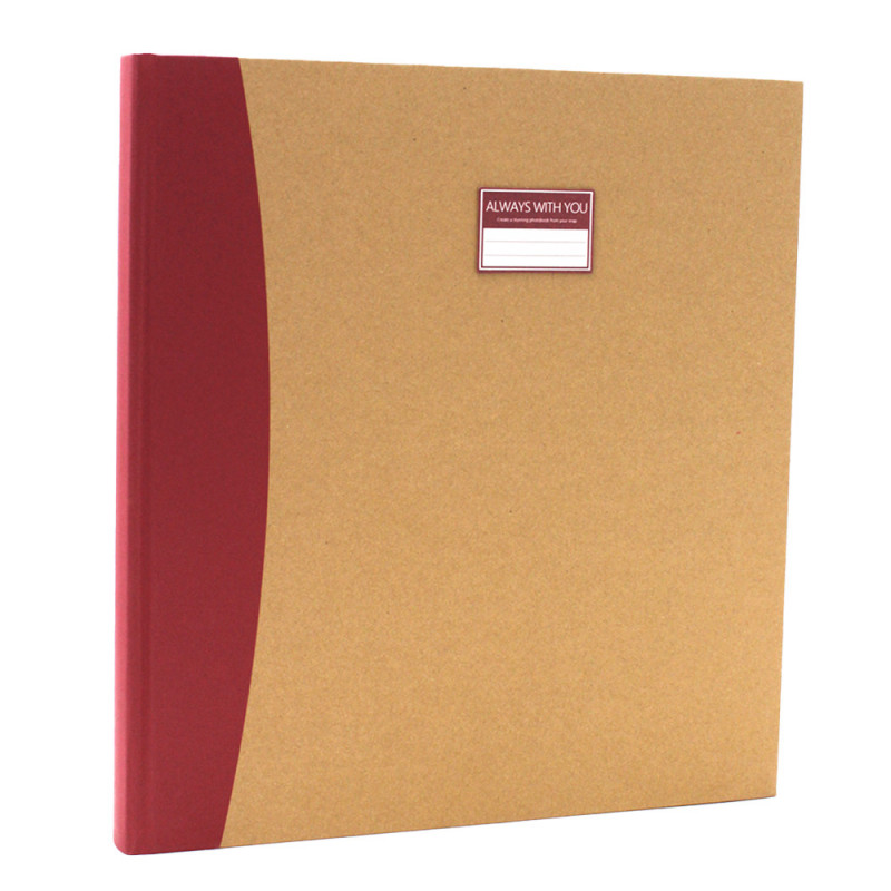 Album photo traditionnel Kp Eye catcher kraft bordeaux 60 pages